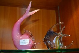 Two Murano Glass Fish