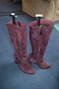 Moda Inpelle Size: 4/37 Ladies Purple Suede Fashio