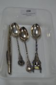 Three Hallmarked Sterling Silver Teaspoons, and a