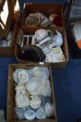 Three Boxes of Pottery and Kitchenware, Storage Ja