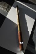 Victorian Brass & Leather Bound Extending Telescop