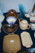 Cookie Dish, Teapots, Cheese Dish, Glassware, etc.