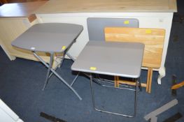 Four Small Folding Tables