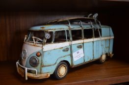 Metal Retro Style Camper Van Model