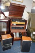 Music Cabinet Containing Turntable, Alba Amp, Soli
