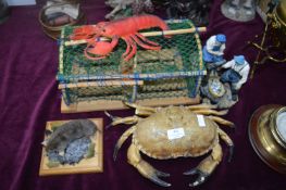 Lobster Pot, Crab, Fishermen, and a Taxidermy Mole