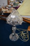 Cut Glass Mushroom Lamp