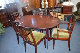 William Lawrence Mahogany Oval Extending Dining Ta