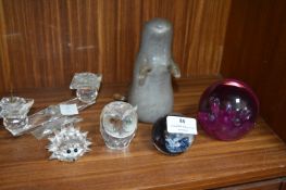 Glass Paperweights etc.