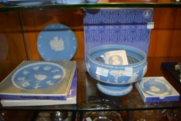 Wedgwood Blue & White Jasper Ware Imperial Bowl, p