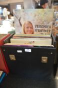 Record Case Containing Vintage Records; Comedy and