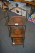 1930's Oak Folding Cake Stand