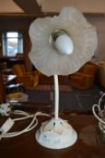 White Floral Desk Lamp