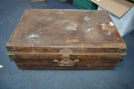 Vintage Metal Trunk and Leather Holdall