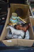 Pottery Items etc. Including Repaired Beswick Hors