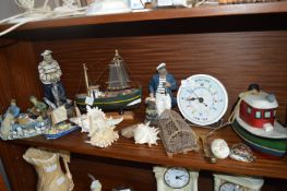 Nautical Collectibles; Model Ships, Shells, Sailor