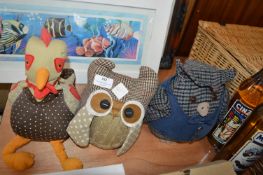 *Three Owl and Chicken Door Stops