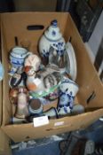 Pottery Items; Modern Delft, etc. Some AF