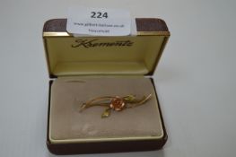 Krementz Gold Tone Brooch