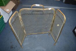 Vintage Brass Fire Screen
