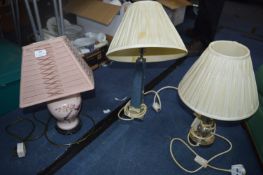 Three Table Lamps