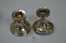 Pair of Distressed Filled Hallmarked Sterling Silv