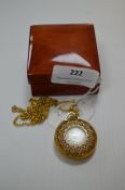 Lucerne Ladies Gilt Fob Watch and Chain