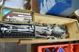 Box of Spanners, Ratchet Set, etc.