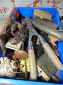 Oil Pump, Sheers, saw, Brace and Bit, etc.