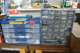 Two Sets of Storage Drawer with Contents