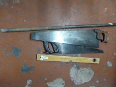 Two Saws, Spirit Level, and Pry Bar