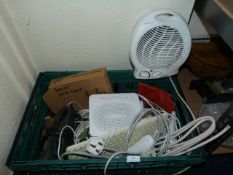 *Mixed Box of Electricals; Keyboard, Fan, Phones,