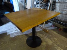 *Fourteen Single Pedestal Pub Tables with Solid Wo