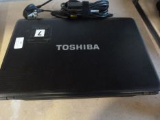 *Toshiba Laptop Computer with Charger (HDD Removed)