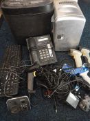 *Quantity of Electricals; Shredder, Small Fridge,