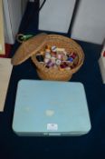Two Vintage Sewing Boxes and Contents