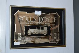 Rolls Royce Reproduction Advertising Mirror