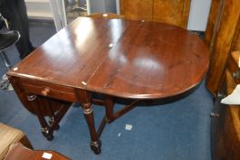 Stained Pine Gate Leg Dining Table