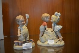 Two Memories of Yesterday Children Figures