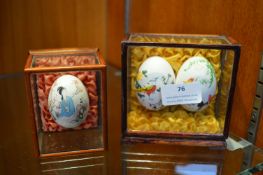 Three Hand Painted Eggs