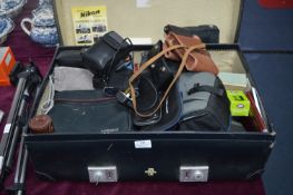 case of Vintage Cameras and Vintage Photography Eq