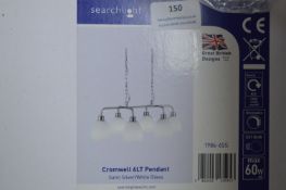 *Cromwell 6LT Pendant in Silver & White