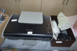 Lexmark Printer, Router, Cables, Speakers, etc.