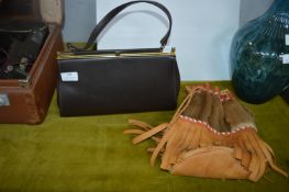 Vintage Ladies Handbag and Moccasin Bag
