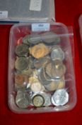 UK Coinage Including Victorian Silver Shilling (Holed)