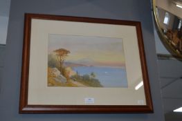 Signed Framed Continental Watercolour by J. Milton