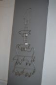 Metal Guitar Shaped Wall Shelf Rack