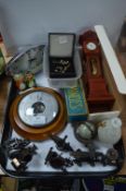 Decorative Items; Clocks, Barometers, Coins, etc.