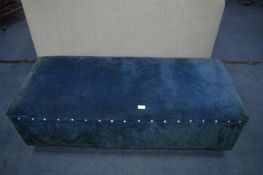 Large Blue Ottoman