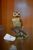 Enameled Owl Trinket Box